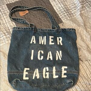 American Eagle Distressed Denim Tote Bag